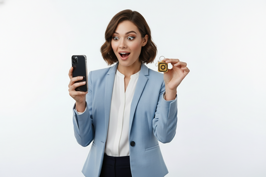 Llavero NFC con logotipo de Instagram